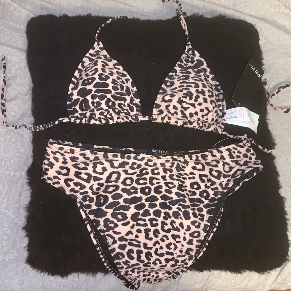 Nasty gal leopard print high waisted bikini